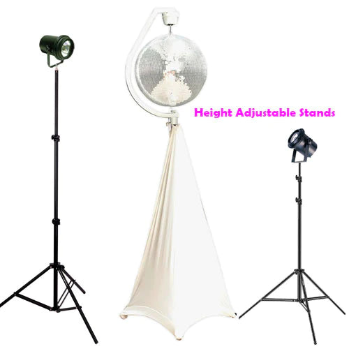Rent Disco Ball / Mirror Ball Package with Stand & Pinspots Rent Big