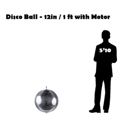 Disco Ball - 12in / 1 ft with Motor