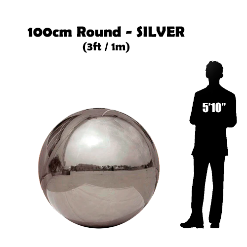 Rent 100cm chrome silver ball