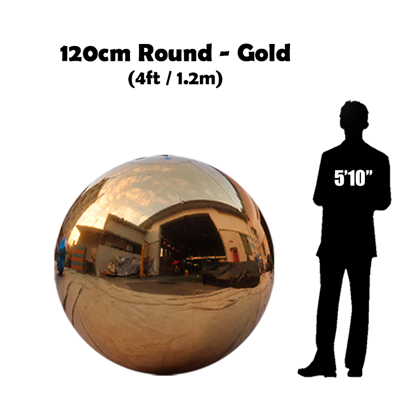 Rent 120 centimeters round gold ball