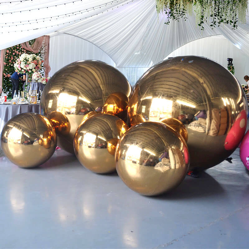 Rent Big Shiny Balls - 3FT / 1M Round - Inflatable Sphere - GOLD – Rent ...